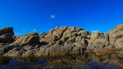 Natural scenery of rocks by the sea, North China