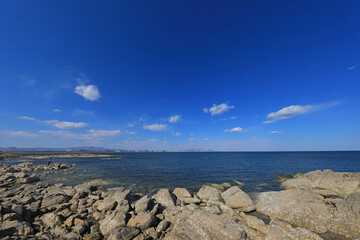 Natural scenery of rocks by the sea, North China