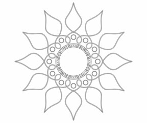 illustration of a mandala with a chain pattern style, great for a variety of designs