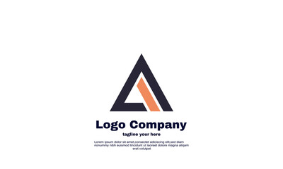 vector abstract triangle creative brand business company logo design illustration
