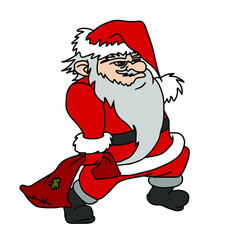 Children's vector design of Santa,panda for stickers, social networks,postcards