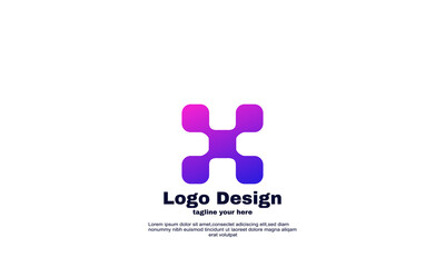 abstract vector brand company business logo gradient color