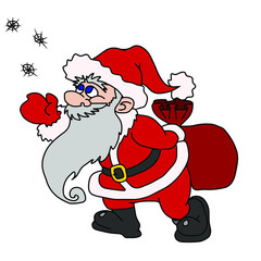 Children's vector design of Santa,panda for stickers, social networks,postcards