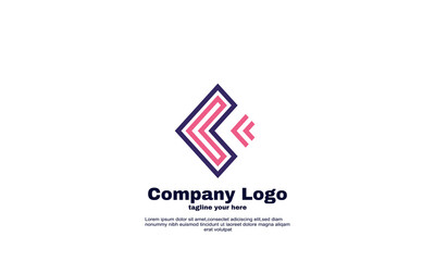 awesome abstract illustrator identity symbol arrow logo design vector