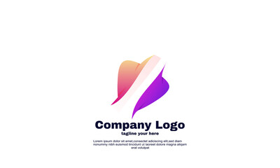 stock illustrator abstract symbol brand triangle company vector gradient color