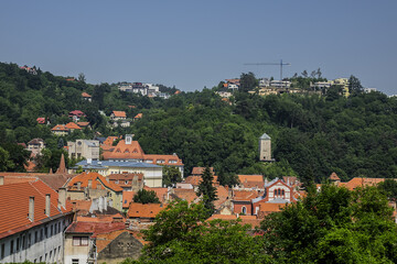 Fototapeta na wymiar Picturesque Brasov panoramic view. Brasov, Transylvania, Romania.