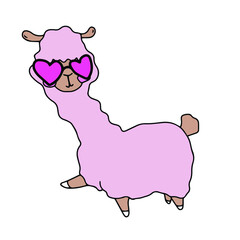 Children's vector design cute llama for stickers, social networks,postcards