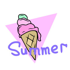 Children's vector design summer ,panda for stickers, social networks,postcards