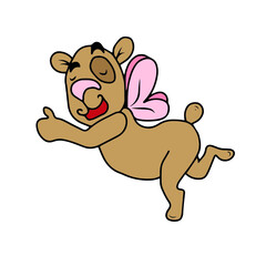 Children's vector design of a cute bear,panda for stickers, social networks,postcards