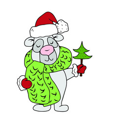 Children's vector design of a cute bear,panda for stickers, social networks,postcards