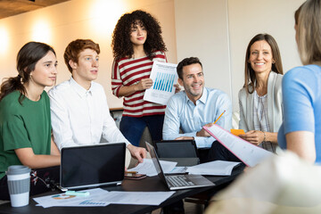 Fototapeta premium Business people working in office