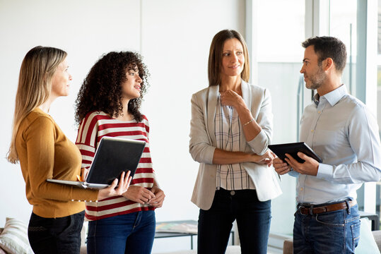 Business people working in office