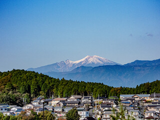 恵那峡サービスエリアから見た木曽御嶽山