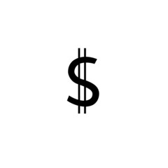 Dollar icon isolated on white background. Trendy dollar icon in flat style. Template for app, ui and logo, vector illustration, eps 10