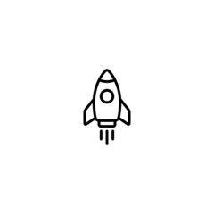 Rocket icon, rocket sign vector