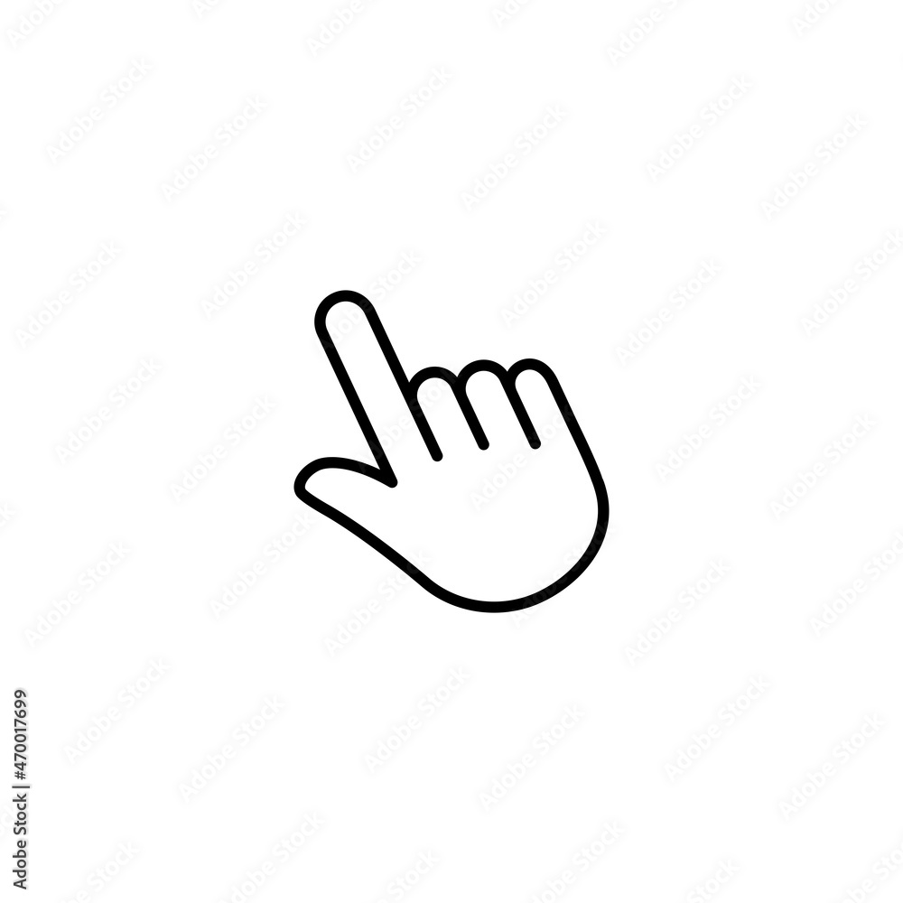 Poster hand cursor click icon vector
