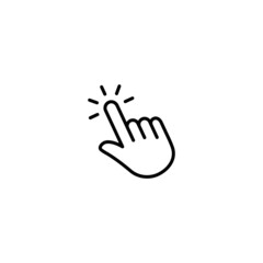 Hand cursor click icon vector