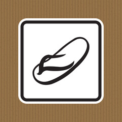 No Slipper On White Background