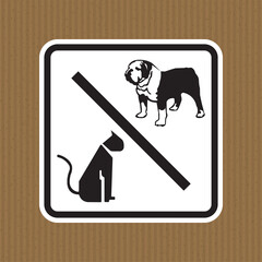 No Pet allowed Symbol On White Background