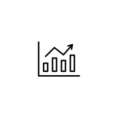 Fototapeta na wymiar growing graph icon, data sign vector