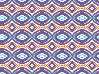 Tribal ethnic ornamental texture. Folk embroidery seamless pattern with stripes. Abstract floral pattern background. Digital art illustration