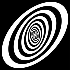 Abstract op-art element. Optical, visual art, artistic element illustration