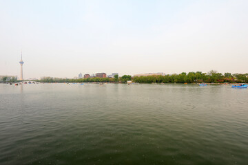 East Lake scenery of Yuyuantan Park, Beijing, China