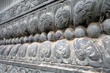 Rock carving, architectural landscape, Beihai Park, Beijing