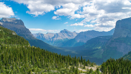 Scenic landscape in Glacier National Park