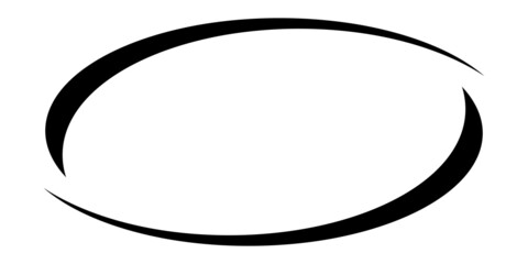 Oval, ellipse empty, blank circular banner shape. Oval, ellipse frame, border - obrazy, fototapety, plakaty