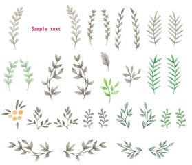 シックな草木フレーム、見出し