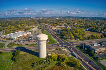 Aerial View of the Twin Cities Outer Suburb of Savage, Minnesota