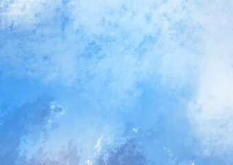水彩　テクスチャ　冬　青　空　背景　壁紙