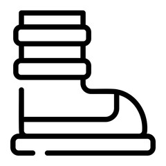 boots astronaut line icon
