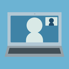 シンプルでかわいいビデオ通話のイラスト