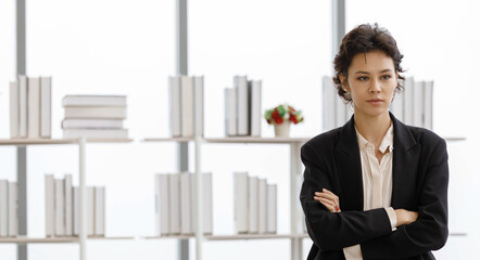 Self confident businesswoman in modern office