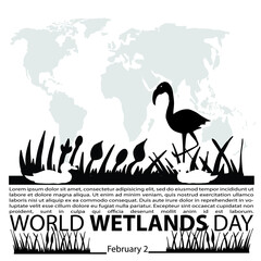 world wetlands day, poster and banner