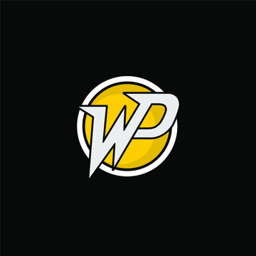 logo hurup WP sederhana. vector ilustrasi untuk logo usaha atau icon