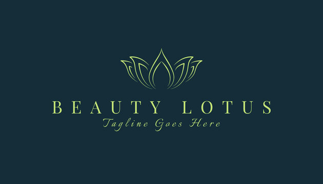 Lotus flower logo inspiration. Aesthetic line art lotus logo design for beauty care, skin care, spa, yoga, boutique, women fashion and beauty clinic treatment. branding identity for feminine business.