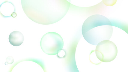 緑色のしゃぼん玉（ワイド）