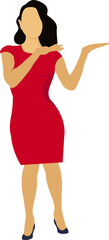 Business Offer Girl Flat Vector Character