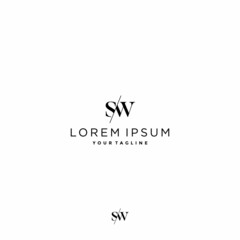Letter SW logo design vector, premium logo vector, luxury logo, logo for company