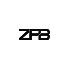 zfb initial letter monogram logo design