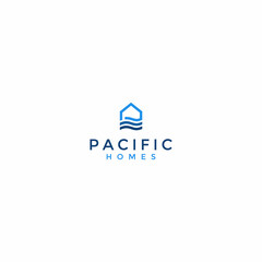 pacific logo design premium vector, logo for company