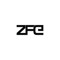 zfe initial letter monogram logo design