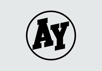 Fototapeta premium Colorful initial letter of AY