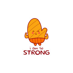 Cute funny gloves character. Vector hand drawn cartoon mascot character illustration icon. Isolated on white background.