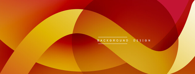 Abstract overlapping lines and circles geometric background with gradient colors