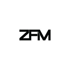 zfm initial letter monogram logo design