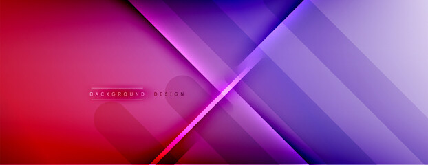 Abstract background - lines composition created with lights and shadows. Technology or business digital template. Trendy simple fluid color gradient abstract background with dynamic © antishock